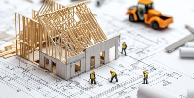 model-house-being-built-on-top-of-blueprints