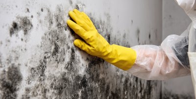 person-touching-mould-on-wall